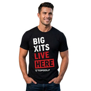 Topgolf Big Hits Live Here Graphic T-Shirt Black Size S
